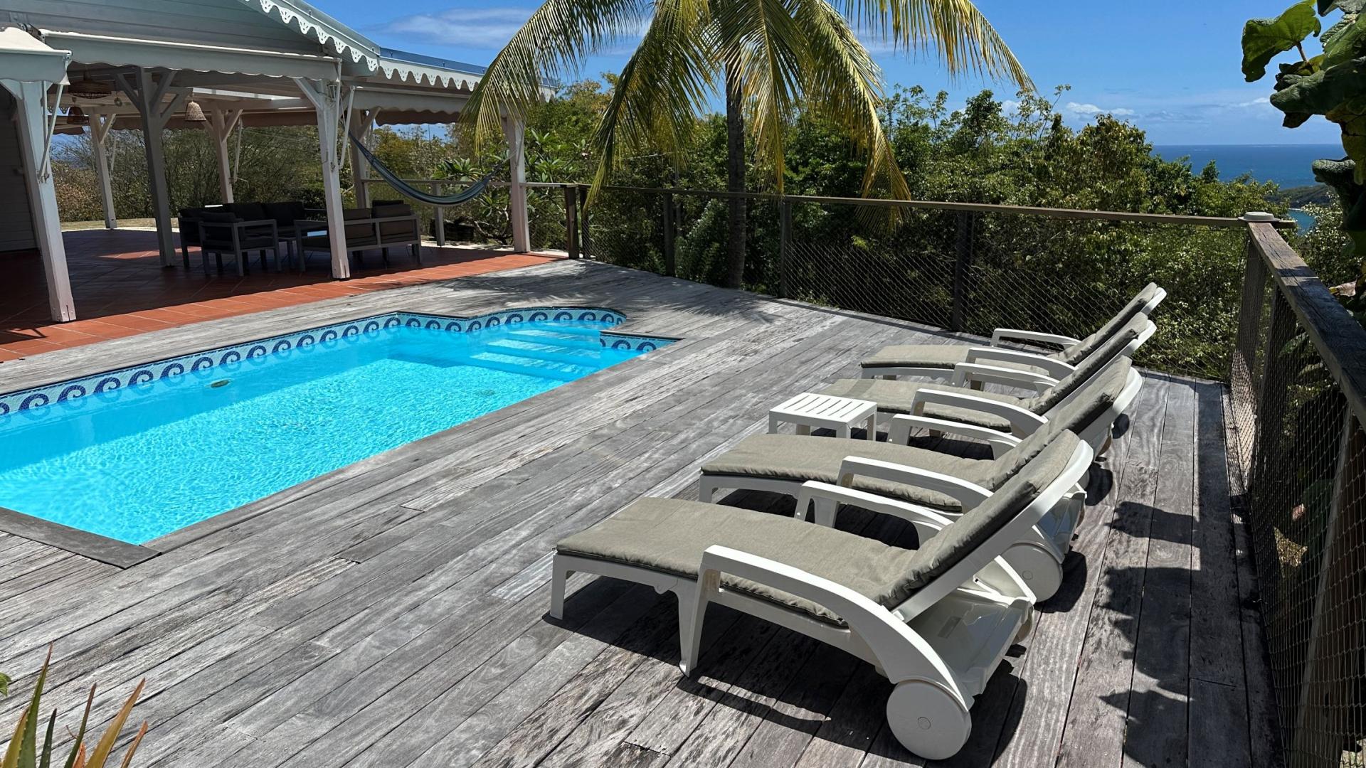 Location villa vue mer piscine - piscine 1